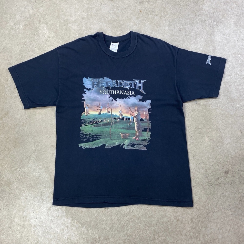 Vintage Megadeth Youthanasia Shirt Adult‎ XL Album Cover We Are The Damned '95